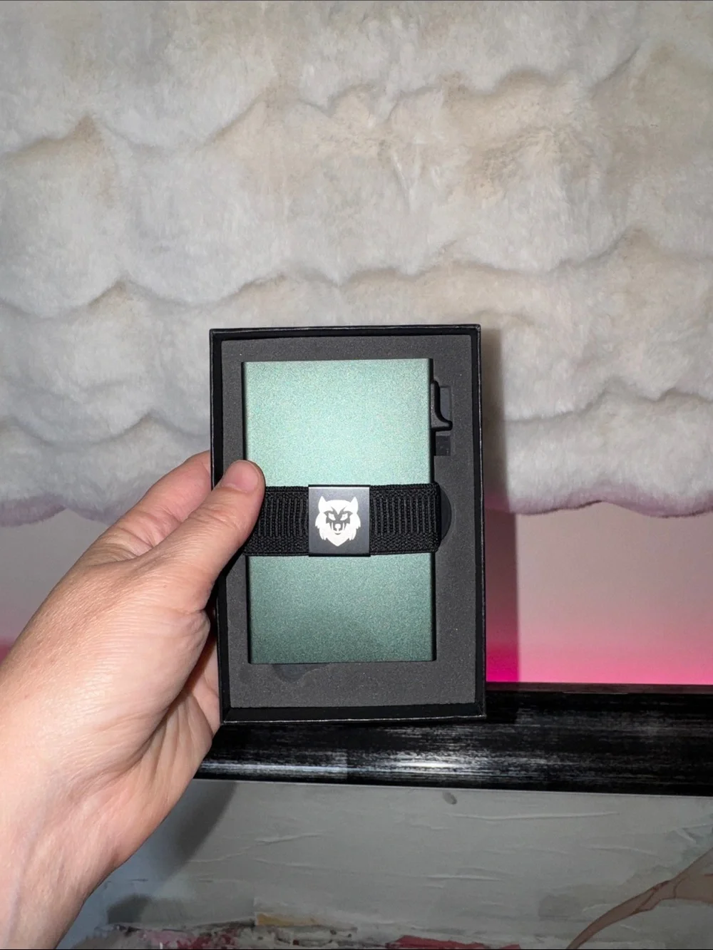Sleek Green metal Card Holder NWT